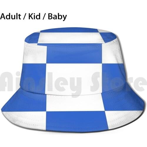 Mid Blue & White 4 Bucket Hat Adult kid baby Beach Sun Hats Football Blackburn Rovers Huddersfield Town