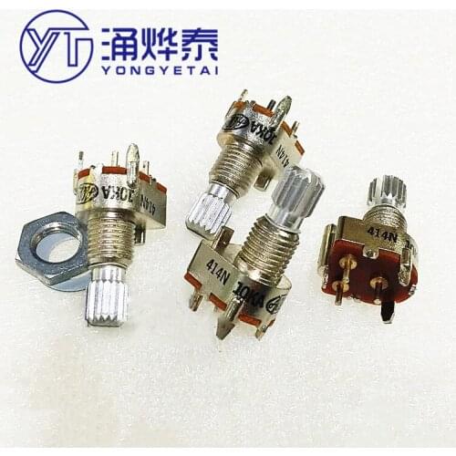 YYT 2PCS 10 type rotary potentiometer RK10Y1110011A single connection B10K 15 flower shaft
