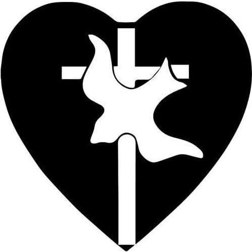 Heart Dove Cross Love Home Decor Car Truck Window Decal Sticker Marathon Runners Motorcycle