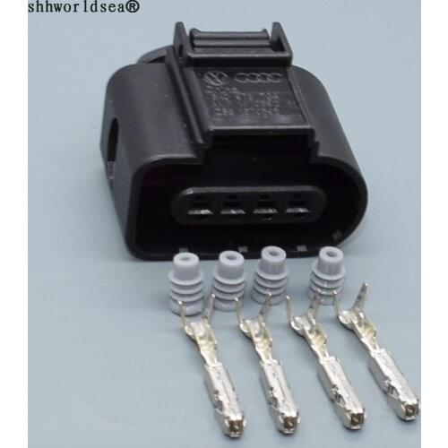 Shhworldsea 4pin for VW auto 1.5mm Booster Pressure Oxygen Sensor Plug 8K0 973 704 electrical connector 8K0973704