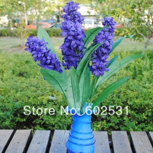 SPR 100pcs/lot Artificial silk flowers hydrangea ball 7 header hyacinth Wedding Bouquet Artificial Flowers 6 Colors Available
