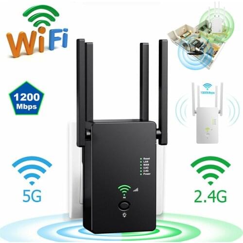 AC1200 WIFI Repeater 2.4G 5.G 1200Mbps Router Wireless Range Extender Signal Booster Amplifier Access Point For Home Supplies