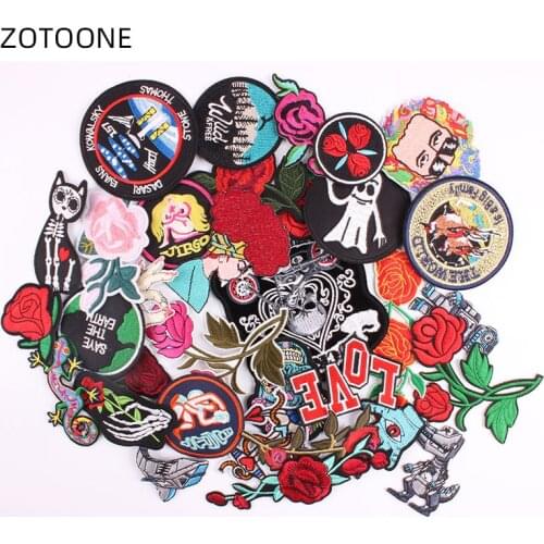 10pcs/20pcs Skull Embroidery Iron on Patches Sew on Sticker for Boys Girls Kids Random Patch for Clothing Applique DIY Badge G