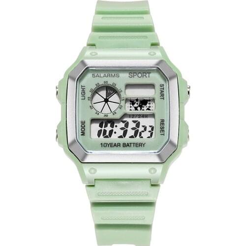 100pcs/Lot Casual Electronic Watch Fashion Plastic Student Watch Candy Color Sport Digital Watches For Women Wen Wholesale