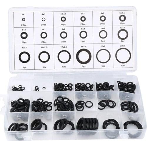 225pcs Seal ring O type machine repair accessories O-ring seal Hardware tools Sealing ring suit