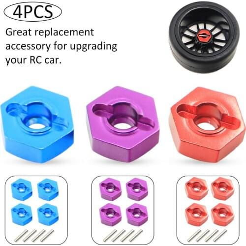 4pcs 12MM Aluminum Wheel Hex Nut With Pins Drive Hubs HSP Redcat Tamiya Traxxas 1/10 Upgrade Parts For 4WD RC Car Himoto