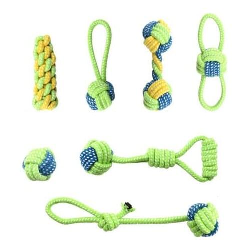 7 Types Select Dog Toys For Large Dogs Interactive Bite Resistant Rope Training Small Pet Dog Cat Ball Tooth Cleaning