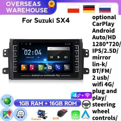 8" WiFi IPS SWC 2din Android Car Radio Multimedia Player Navigation GPS Auto Stereo For Suzuki SX4 2006-2014 Head Unit