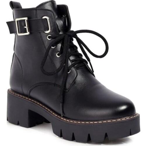 Big Size Lace up Martin boots boots women shoes ankle boots for women ladies boots shoes woman winter