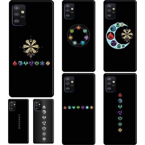 Genshin Impact Elements Case For Samsung A50 A70 A40 A10 A20 A30S A02S A41 A51 A71 A12 A32 A42 A52 A72 A20e A21S