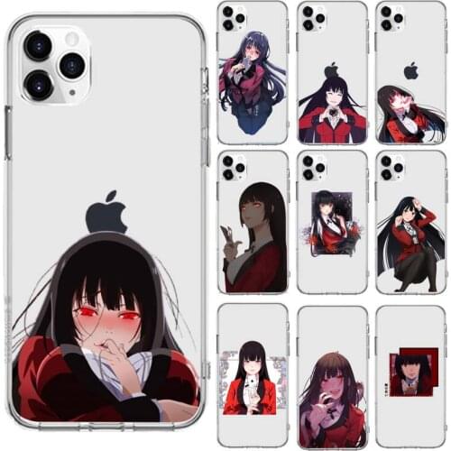 Kakegurui Jabami Yumeko Phone Case Transparent for iPhone 6 7 8 11 12 s mini pro X XS XR MAX Plus cover funda shell