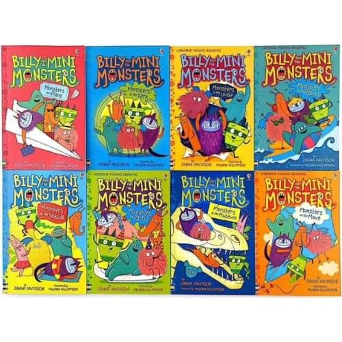 4-9 year 8book/set Children English story book Usborne Billy and the Mini Monsters English picture book Children early education