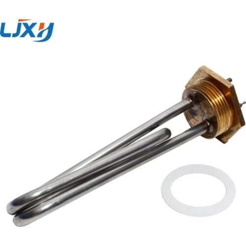 LJXH DN32 Electric Heater SUS304 Tube Brass Thread Resistance Immersion Heating Element For Boiler Tank