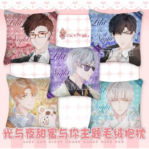 Anime Light and Night Osborn Evan Sariel Charlie Jesse Short Plush Doll Throw Pillow Student Cushion Cartoon Toys Xmas Gifts