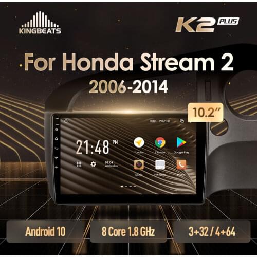 KingBeats Android Octa-Core head unit HU 4G in Dash Car Radio Multimedia Video Player Navigation GPS For Honda Stream 2 2006 - 2014 Right hand driver no dvd 2 din Double Din Android Car Stereo 2din