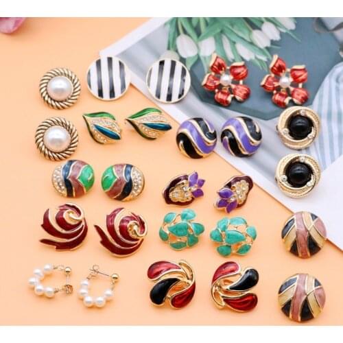 Colorful Earrings Enamel Party Pretty Christmas Gift Geometric Accessories