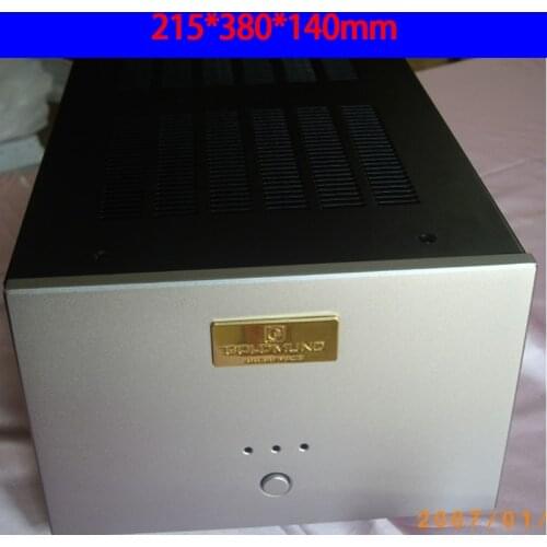KYYSLB 215*380*140mm Imitation Gavin Rear Stage Amplifier Chassis Box House DIY Enclosure with Feet Switch Amplifier Case Shell