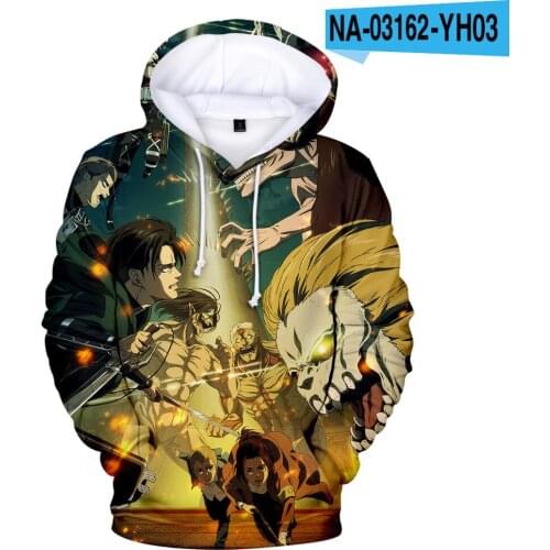 Hot Sale Anime Attack on Titan 3D Hoodies Men/women Sweatshirts Boys Spring Autumn Tops Attack on Titan Mens Hoodies Oversized