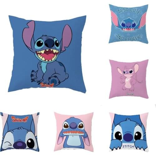 Disney Cartoon Starbaby Stilch Pattern Blue Pink Pillowcase 1 Sofa In Bed Childrens Gift Boys and Girls Lovely Home Textile