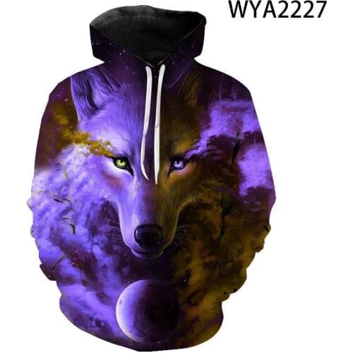 2020 New Streetwear Men Women Children Casual Sweatshirts Wolf 3D Printed Boy Girl Kids Hoodies Pullover Long Sleeve Cool Tops