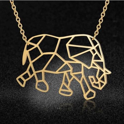 100% Stainless Steel Animal Elephant Fashion Necklace for Women Female Trendy Jewelry Wedding Party Necklaces