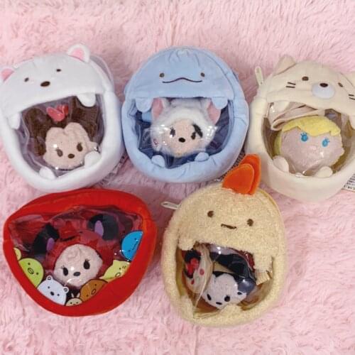 San-x Sumikko Plush Bag with Mini Stuffed Doll Sumikko Gurashi Messenger Bags Corner Bio Cartoon Bags for Kids Valentine Gifts