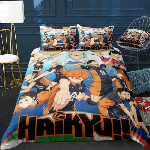 HAIKYUU Duvet Cover Comfortable Quilt Home Decora Design Universal Bedding Set Bedclothes+Pillowcase 3pcs