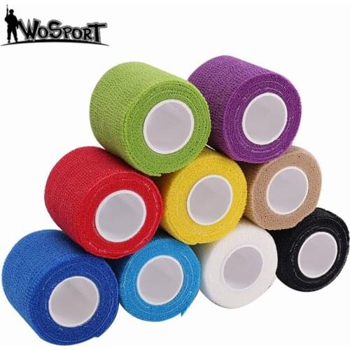 5cmx4.5M Self Adhesive Bandage Colorful Breathable Nonwoven Elastic Self-Adherent Tape First Aid Outdoor Multi-functional Tool
