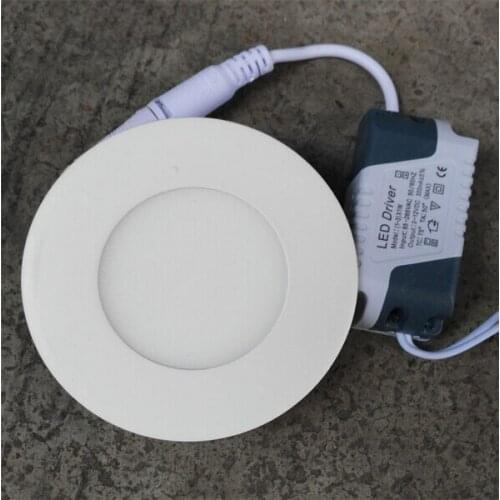 2pcs Led Panel Light AC85-265V 3W 6W 9W 12W 15W 18W 24W Round Ultra Thin Ceiling Light
