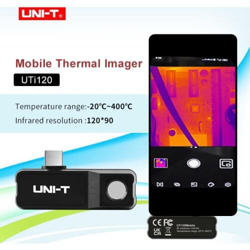 UNI-T Infrared Cameras Thermal Imaging UTi120 Mobile Phone for Android Type-C Detect Water Pipe Floor Heating Thermal Camera