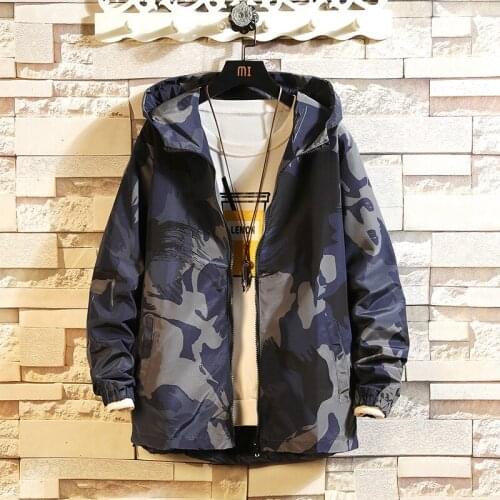 Fashion Spring Autumn Men Windbreaker Jacket Streetwear Patchwork Outerwear Bomber Hooded Coat Man Casual Jackets