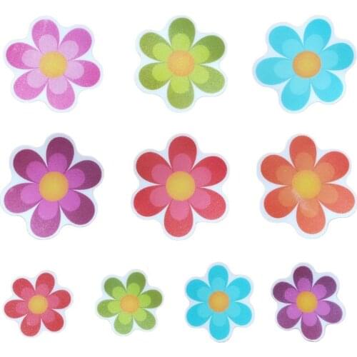 10pcs/set Anti Non Slip Mat Flower Bathtub Stickers Safety Flooring Bathroom Shower Adhesive Decals