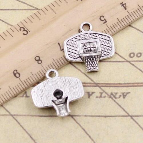 10pcs Charms Basketball Hoop 20x19mm Tibetan Silver Color Pendants Antique Jewelry Making DIY Handmade Craft