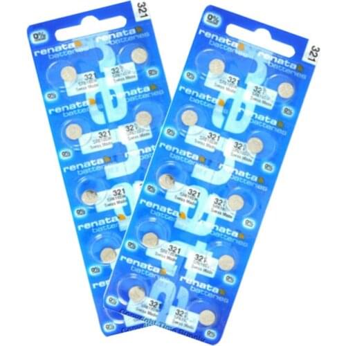 20pcs/2cards Renata LONG LASTING 321 SR616SW D321 321 Watch Battery Button Coin Cell