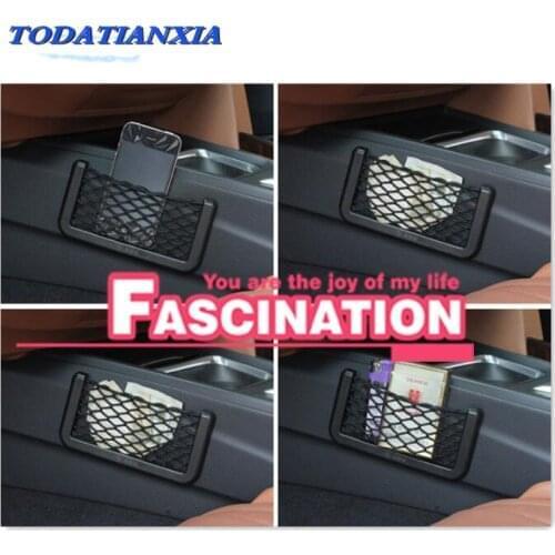 2021 Car Pocket Mesh Phone Net Pocket Holder For astra g mazda 6 gh mitsubishi l200 nissan kicks opel mokka golf 5 interior