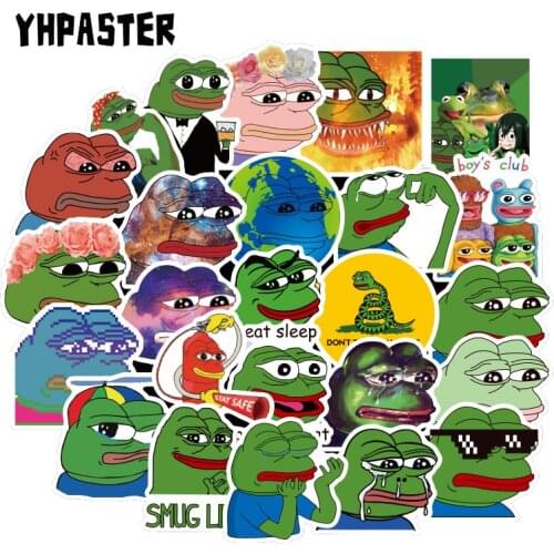 10/30/50 Pcs/Set Spoof Pepe Sad Frog Cartoon Graffiti Stickers For Laptop Refrigerator Motorcycle Skateboard Scrapbook Toy Gift