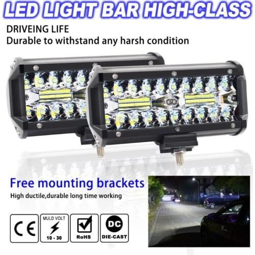 7 Inch 120W LED Work Light SUV Offroad Driving Light Road Lights Boat Lighting