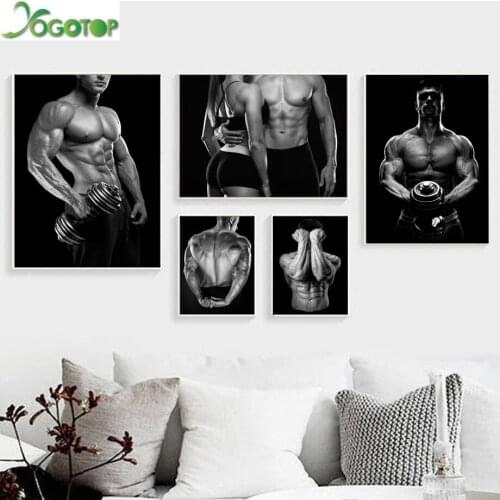 Diy Diamond Painting muscle man 5D Full Drill Mosaic Diamond Embroidery Sexy Man Gym Fitness Handmade puzzle Wall Art YY2323