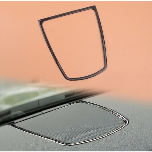Carbon Fiber Car Console Dashboard Speaker Stereo Trim Cover Frame Fit for BMW 5 Series F10 2011 2012 2013 2014 2015 2016 2017