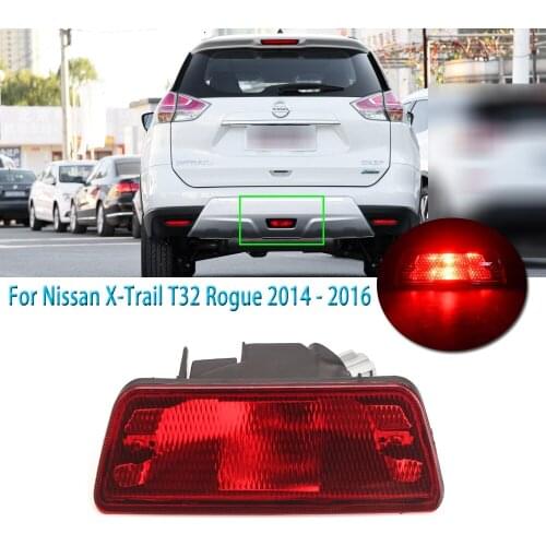 MZORANGE Car Middle Rear Tail Bumper Center Reflector Fog Light For Nissan X-Trail T32 Rogue 2014 2015 2016 Tail Lamp
