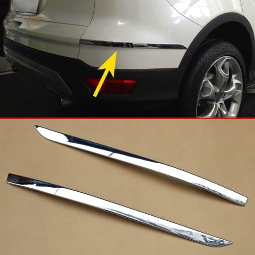 Rear Bumper Side Protector Strips For Ford Kuga Escape 2013-2019 Chrome Accessories