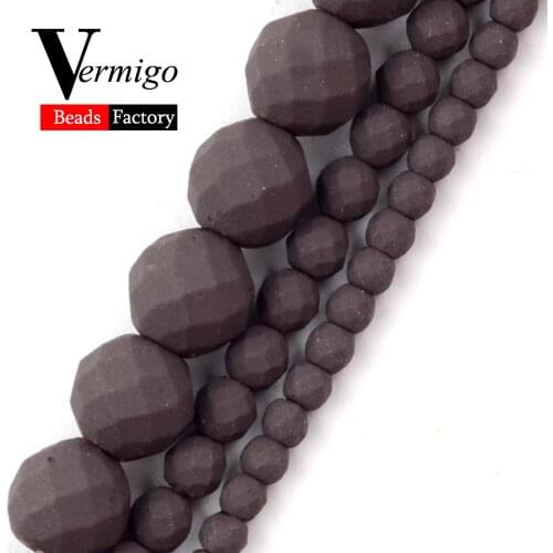 Natural Minerals Beads Black Gray Faceted Nanotech Rubber Hematite Beads For Jewelry Making Diy Bracelet Necklace 2-10mm 15"