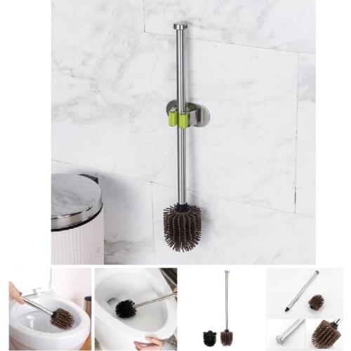 Toilet Brush Silicone Heads Stainless Steel Handles Replacement Cleaning Tool Home Bathroom Products Toilet Brush