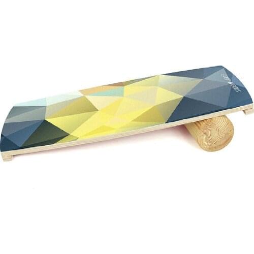 Wooden Balance Board Yoga Twisting Fitness Balance Plate Core Workout For Abdominal Waist Legs Muscles Of Roller- Board Balancing