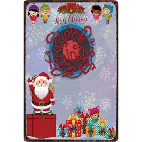 [ Kelly66 ] Merry Christmas New Metal Sign Tin Poster Home Decor Bar Wall Art Painting 20*30 CM Size y-1965