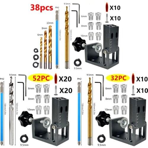 Oblique Hole Locator Pocket Hole Drill Guide Woodworking DIY Tools for Carpenter