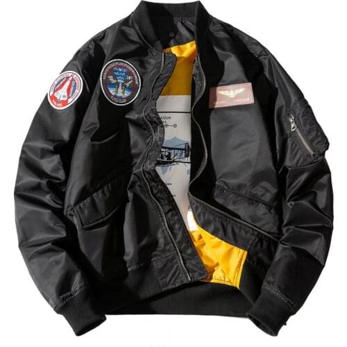 Spring and Autumn Mens Jacket Couple Embroidery Casual Jacket Pilot Baseball Uniform Jacket