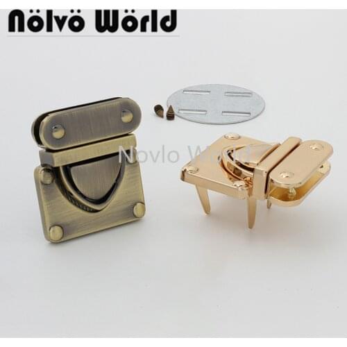 Nolvo World 2-10 pieces 32*31mm 4 colors Metal lock bag press lock Hardware bag lock