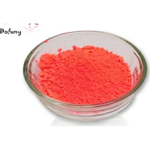 NEON Orange-Red Color Shiny Fluorescence Pigment Phosphor Powder Coating,Fluorescent for cosmetic, Not Luminous Powder
