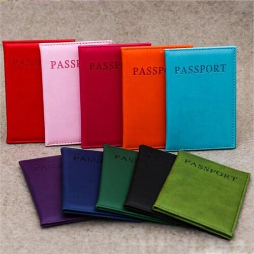 1pc Fashion New PU Women Passport Holder Couple Models Girls Travel Passport Cover Unisex Card Case Man Card Holder